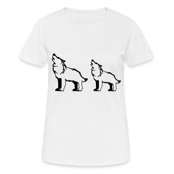 Meute de loups - T-shirt respirant Femme - blanc - Devant - AI Model Female 172 dark (172cm)