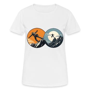 L'appel de la montagne - T-shirt respirant Femme - blanc - Devant - AI Model Female 172 dark (172cm)