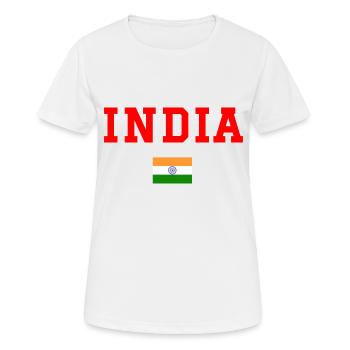 Inde - T-shirt respirant Femme - blanc - Devant - AI Model Female 172 dark (172cm)