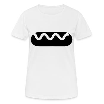 Hot dog - T-shirt respirant Femme - blanc - Devant - AI Model Female 172 dark (172cm)