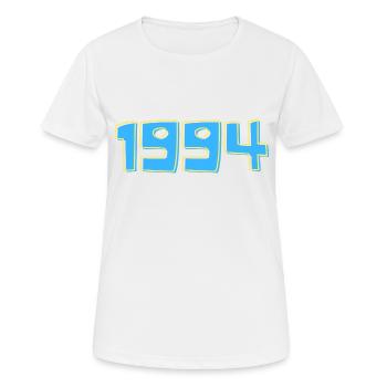 1994 Blue & Yellow - Women's Breathable T-Shirt - white - Front - AI Model Female 172 dark (172cm)