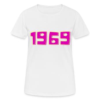 1969 Das beste Jahr in Pink - Frauen T-Shirt atmungsaktiv - Weiß - Vorne - AI Model Female 172 dark (172cm)