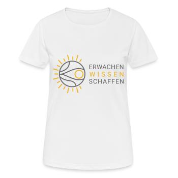 Logo Claudio - Frauen T-Shirt atmungsaktiv - Weiß - Vorne - AI Model Female 172 dark (172cm)