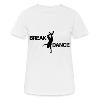 Break Dance - T-shirt respirant Femme - blanc - Devant - AI Model Female 172 dark (172cm)