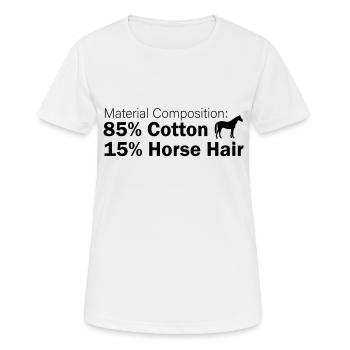 85% Cotton, 15% Horse Hair - Women's Breathable T-Shirt - white - Front - AI Model Female 172 dark (172cm)
