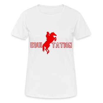 Horse riding - horse riding gift idea - Women's Breathable T-Shirt - white - Front - AI Model Female 172 dark (172cm)