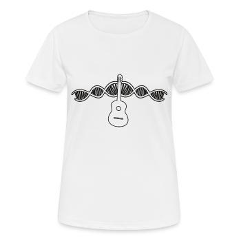 guitare, instrument à cordes pincées, guitariste, instrument de musique - T-shirt respirant Femme - blanc - Devant - AI Model Female 172 dark (172cm)