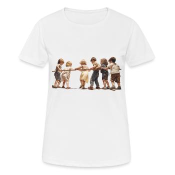 Tug-of-war, just child's play? - Women's Breathable T-Shirt - white - Front - AI Model Female 172 dark (172cm)
