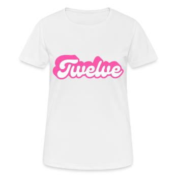 Twelve Birthday - 12th Birthday Retro Pink - Women's Breathable T-Shirt - white - Front - AI Model Female 172 dark (172cm)