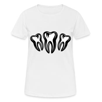 Icône de dentiste dentaire dentaire dentaire - T-shirt respirant Femme - blanc - Devant - AI Model Female 172 dark (172cm)