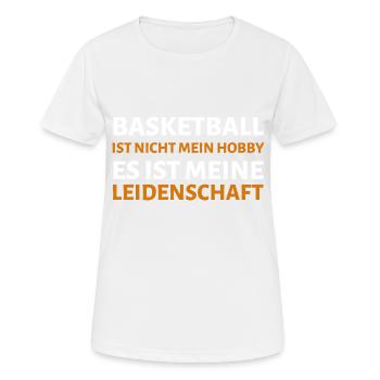 Basketball - Frauen T-Shirt atmungsaktiv - Weiß - Vorne - AI Model Female 172 dark (172cm)