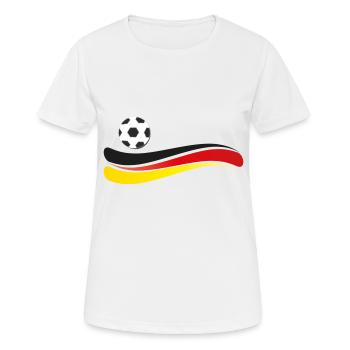 fußball deutschland - Frauen T-Shirt atmungsaktiv - Weiß - Vorne - AI Model Female 172 dark (172cm)