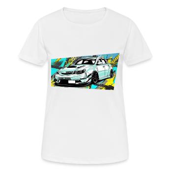 Car comic style - Women's Breathable T-Shirt - white - Front - AI Model Female 172 dark (172cm)
