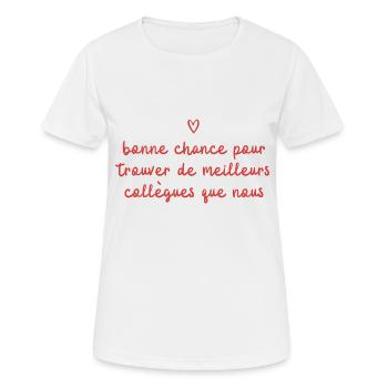 Man Humor Co-worker Departure Gift - Women's Breathable T-Shirt - white - Front - AI Model Female 172 dark (172cm)