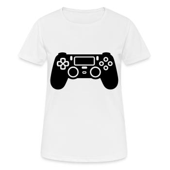 Jeux vidéo manette - T-shirt respirant Femme - blanc - Devant - AI Model Female 172 dark (172cm)
