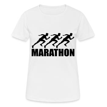 marathon - Women's Breathable T-Shirt - white - Front - AI Model Female 172 dark (172cm)