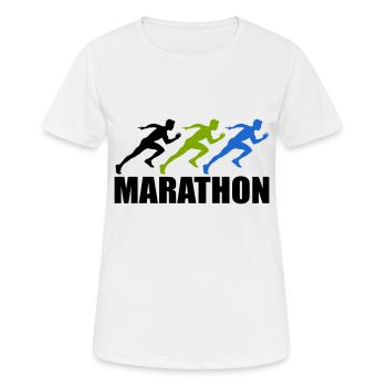 marathon - Women's Breathable T-Shirt - white - Front - AI Model Female 172 dark (172cm)