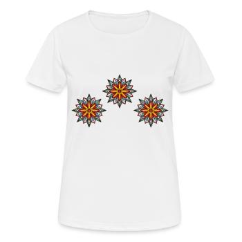 frost eiskristall 3 - Frauen T-Shirt atmungsaktiv - Weiß - Vorne - AI Model Female 172 dark (172cm)