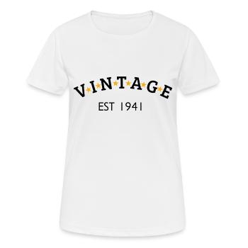 Jahrgang ist 1941 - Frauen T-Shirt atmungsaktiv - Weiß - Vorne - AI Model Female 172 dark (172cm)