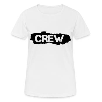 crew - Frauen T-Shirt atmungsaktiv - Weiß - Vorne - AI Model Female 172 dark (172cm)