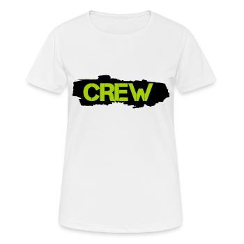 crew - Frauen T-Shirt atmungsaktiv - Weiß - Vorne - AI Model Female 172 dark (172cm)