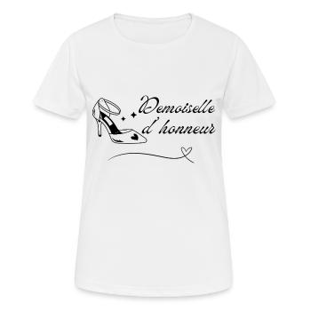 Demoiselle d’honneur - T-shirt respirant Femme - blanc - Devant - AI Model Female 172 dark (172cm)