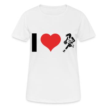 J’aime le basket-ball - Sports Design - T-shirt respirant Femme - blanc - Devant - AI Model Female 172 dark (172cm)