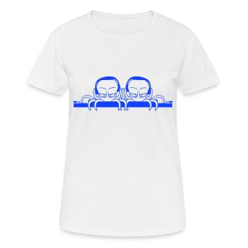 2 DJ Oktopus Duo Freunde Mischpult Club Musik Team - Frauen T-Shirt atmungsaktiv - Weiß - Vorne - AI Model Female 172 dark (172cm)