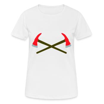 fire fighter - Women's Breathable T-Shirt - white - Front - AI Model Female 172 dark (172cm)