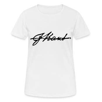 Immanuel Kant Unterschrift - Frauen T-Shirt atmungsaktiv - Weiß - Vorne - AI Model Female 172 dark (172cm)