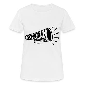 Schreihals Megaphone - Frauen T-Shirt atmungsaktiv - Weiß - Vorne - AI Model Female 172 dark (172cm)