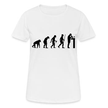 Biologe Evolution - Frauen T-Shirt atmungsaktiv - Weiß - Vorne - AI Model Female 172 dark (172cm)