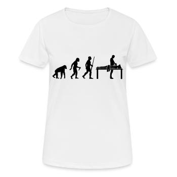 Massage Evolution - Frauen T-Shirt atmungsaktiv - Weiß - Vorne - AI Model Female 172 dark (172cm)