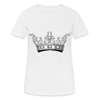 Krone König Prinzessin vintage gezeichnet - Frauen T-Shirt atmungsaktiv - Weiß - Vorne - AI Model Female 172 dark (172cm)