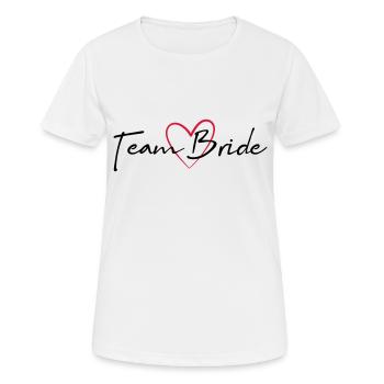 Team Bride Herz Junggesellinnenabschied - Frauen T-Shirt atmungsaktiv - Weiß - Vorne - AI Model Female 172 dark (172cm)