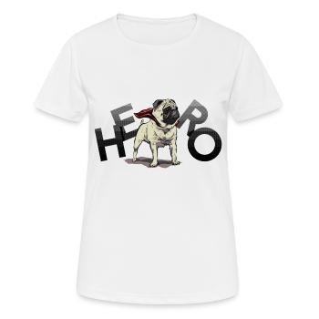 héros - T-shirt respirant Femme - blanc - Devant - AI Model Female 172 dark (172cm)