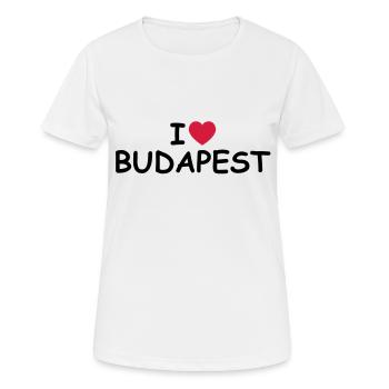 I heart/love Budapest - Frauen T-Shirt atmungsaktiv - Weiß - Vorne - AI Model Female 172 dark (172cm)