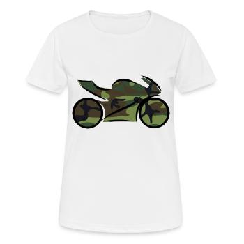 Motorcycle camouflage - Women's Breathable T-Shirt - white - Front - AI Model Female 172 dark (172cm)