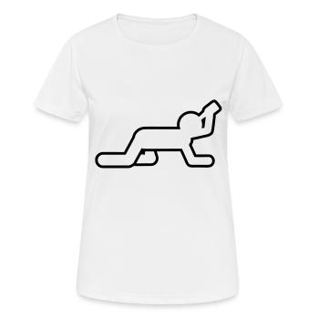 saufen - Frauen T-Shirt atmungsaktiv - Weiß - Vorne - AI Model Female 172 dark (172cm)