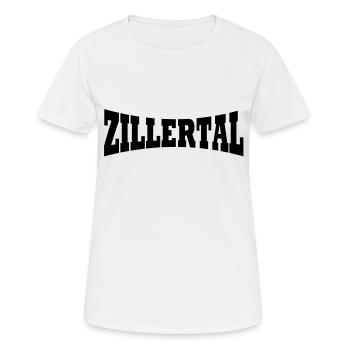 Station de ski Zillertal - T-shirt respirant Femme - blanc - Devant - AI Model Female 172 dark (172cm)