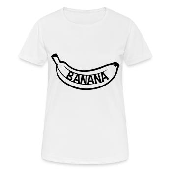 text banana logo obst banane lecker gesund essen b - Frauen T-Shirt atmungsaktiv - Weiß - Vorne - AI Model Female 172 dark (172cm)