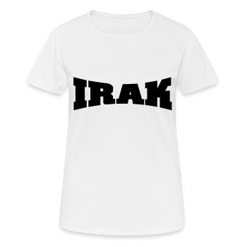 Irak logo - T-shirt respirant Femme - blanc - Devant - AI Model Female 172 dark (172cm)