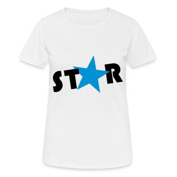 star - T-shirt respirant Femme - blanc - Devant - AI Model Female 172 dark (172cm)