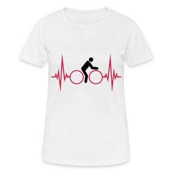 puls puls fréquence vélo biker spor - T-shirt respirant Femme - blanc - Devant - AI Model Female 172 dark (172cm)