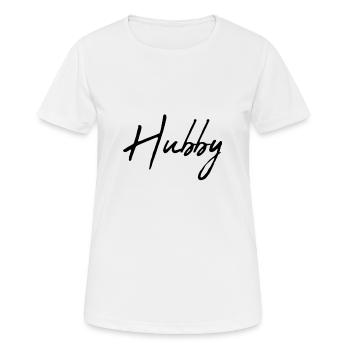 Wifey, Hubby / Geschenk Idee - Frauen T-Shirt atmungsaktiv - Weiß - Vorne - AI Model Female 172 dark (172cm)