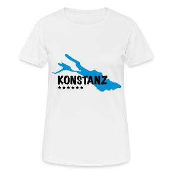 Konstanz Bodensee - Frauen T-Shirt atmungsaktiv - Weiß - Vorne - AI Model Female 172 dark (172cm)