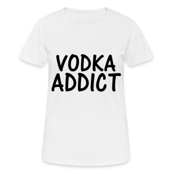 vodka addict - Women's Breathable T-Shirt - white - Front - AI Model Female 172 dark (172cm)