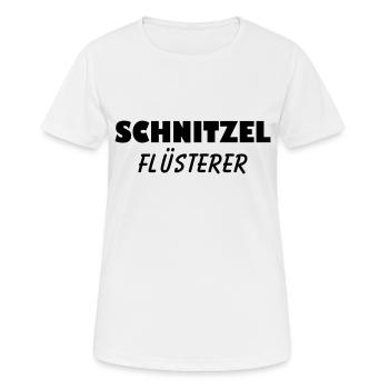 Schnitzel Flüsterer - Frauen T-Shirt atmungsaktiv - Weiß - Vorne - AI Model Female 172 dark (172cm)