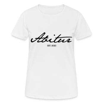 Abitur - Est. 2020 - Frauen T-Shirt atmungsaktiv - Weiß - Vorne - AI Model Female 172 dark (172cm)