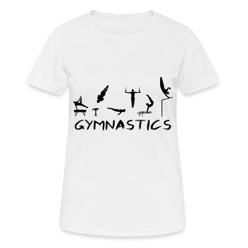 Turnen, Turner - Frauen T-Shirt atmungsaktiv - Weiß - Vorne - AI Model Female 172 dark (172cm)